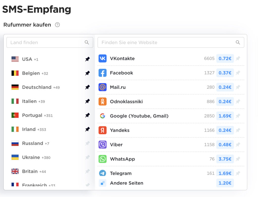 SMSEmpfang ganz ohne Handy? Virtuelle Nummer