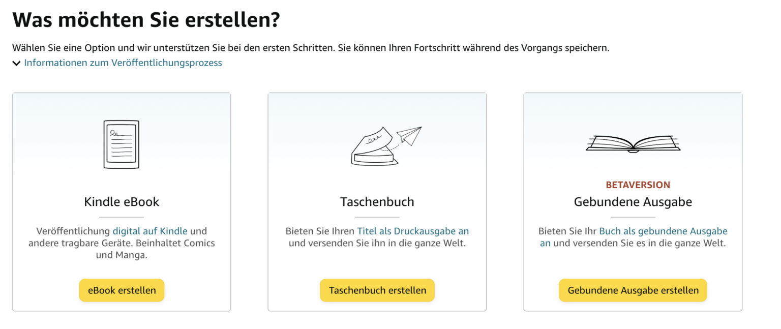 Amazon Buch veröffentlichen SchrittfürSchritt Anleitung